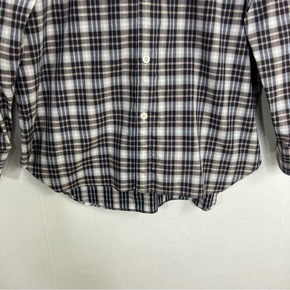 Billy Reid Standard Cut Plaid Check Button Down Shirt Size Medium - Picture 7 of 14